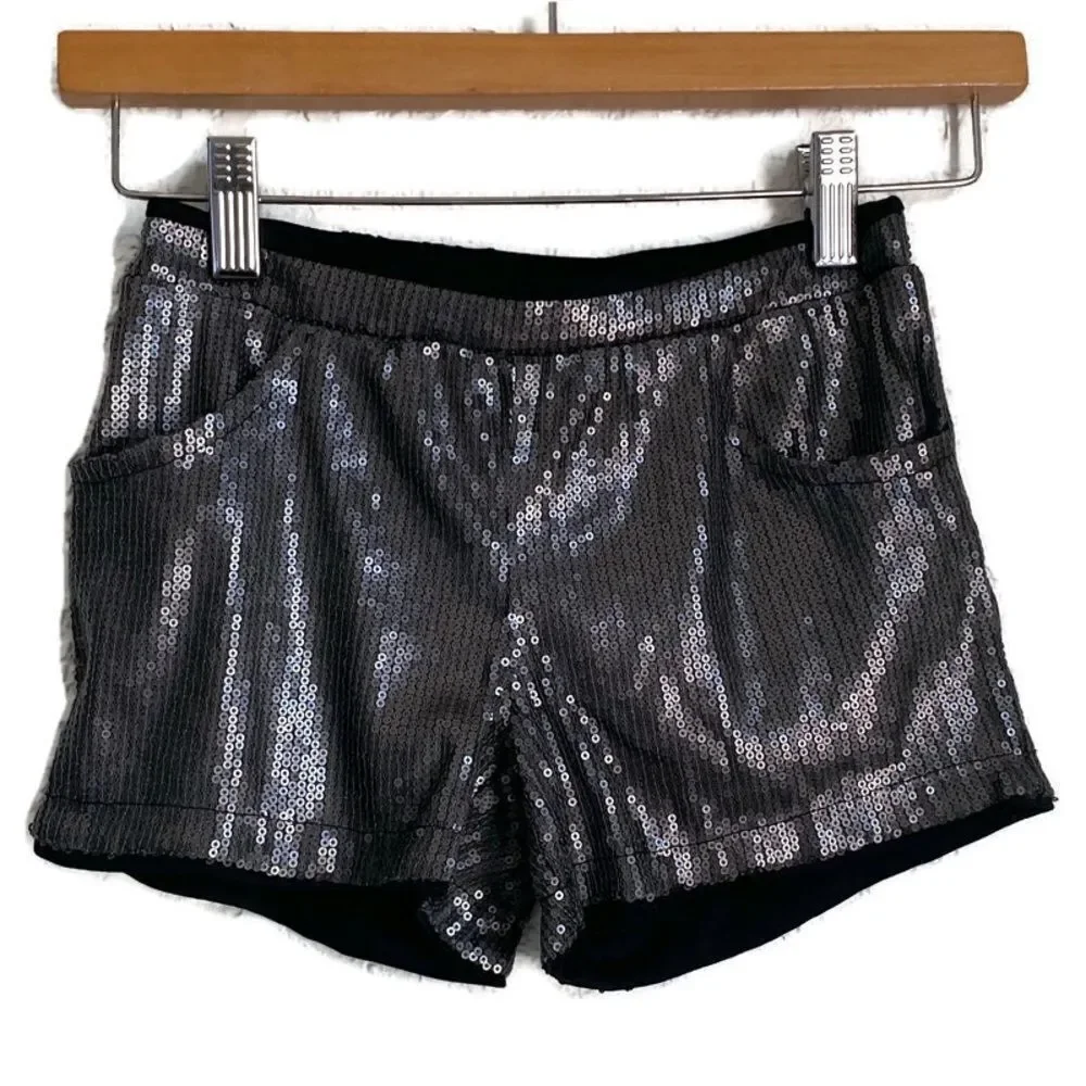 NWT Children’s Place Gunmetal Sequins Shorts 6x/ 7